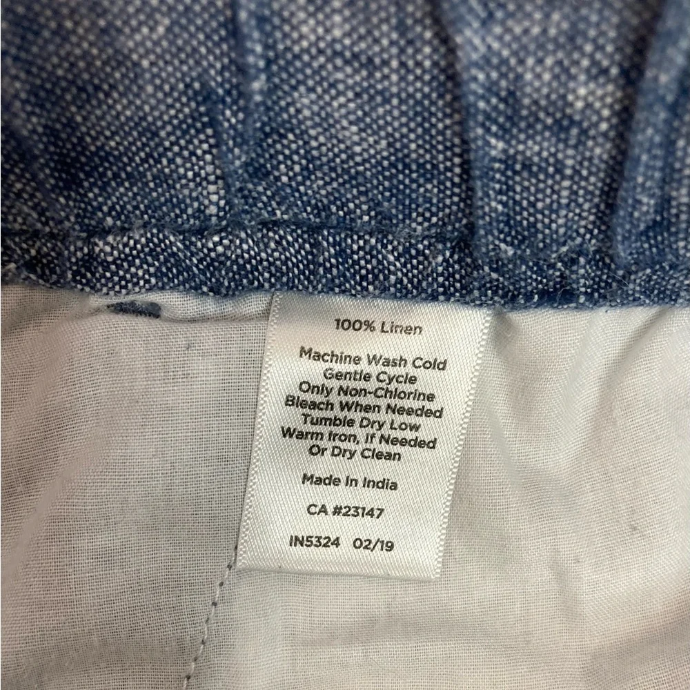 Talbots Drawstring Washed Linen Shorts - Picture 9 of 9